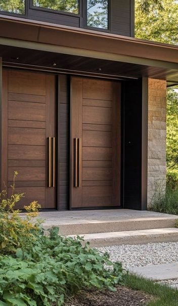 Double Door Designs for a Home_ Wood, Metal & Glass Ideas